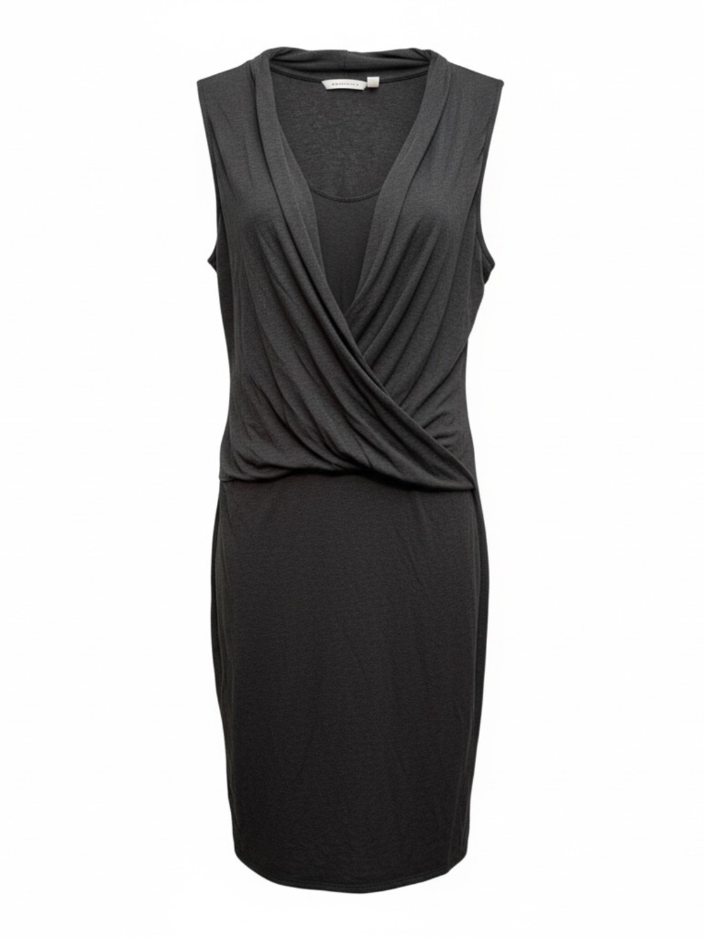 Athleta | Faux Wrap Sleeveless Dress Charcoal Gray | Medium